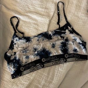 Blue tie dye ethica bra